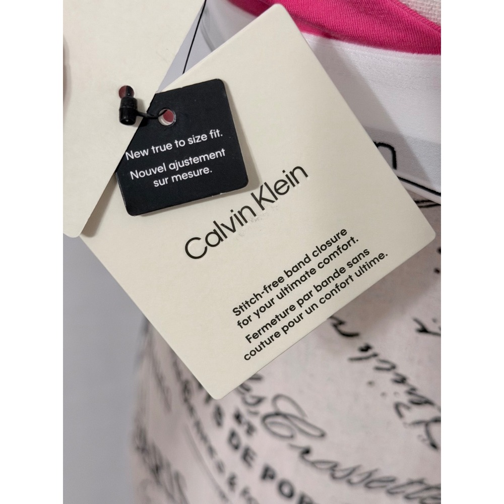 Calvin Klein Modern Cotton Pink Bralette Logo Band XL NWT - Picture 3 of 9